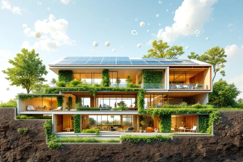 Hoe wordt de CO2-voetafdruk verminderd bij duurzaam bouwen?